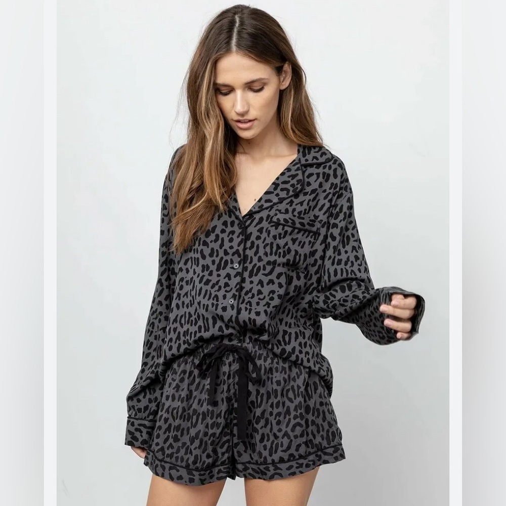 Rails Kellan Animal Leopard Print Pajama Style To… - image 1